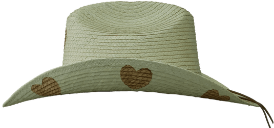 Sunbody Kids Cattleman Hat - Brown Hearts