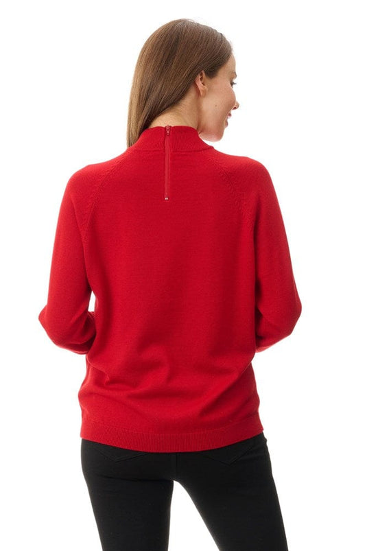 Slade Womens Zip High Neck Jumper