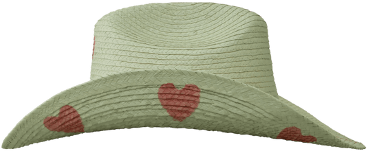 Sunbody Kids Cattleman Hat - Pink Hearts