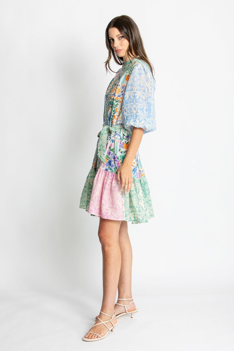 Load image into Gallery viewer, Kachel Womens Riley Short Sleeve Mini Dress
