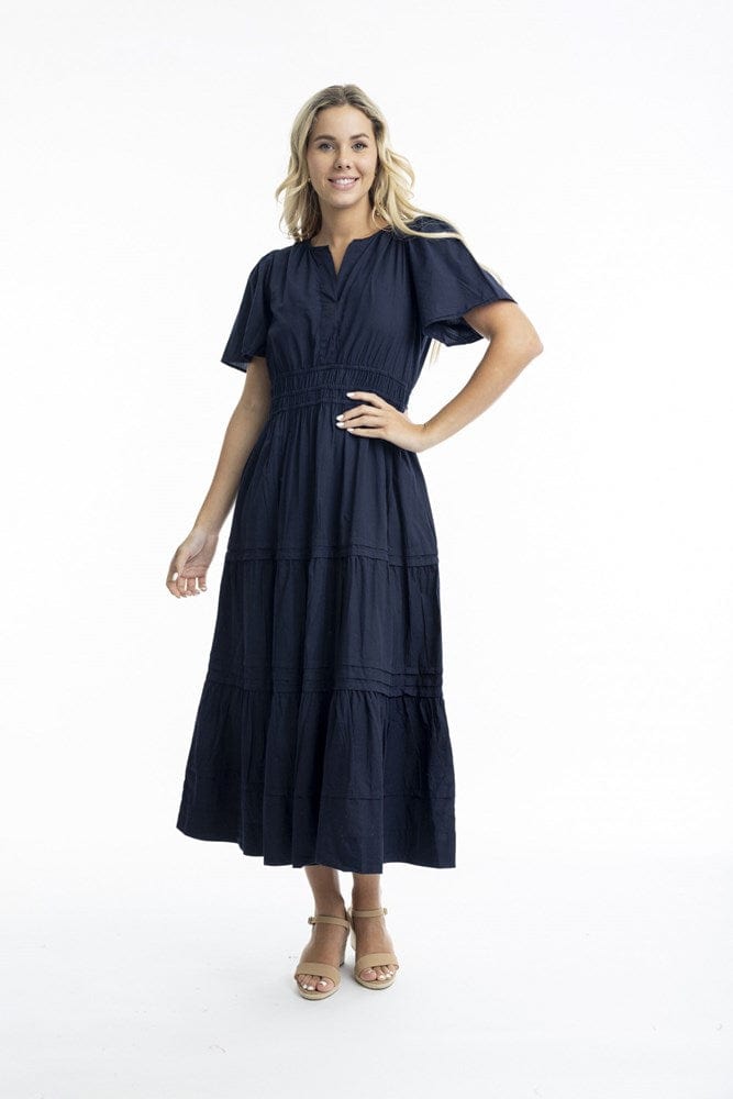 Load image into Gallery viewer, Orientique Womens Essentials Poplin Maxi Dress with Ruched Waist
