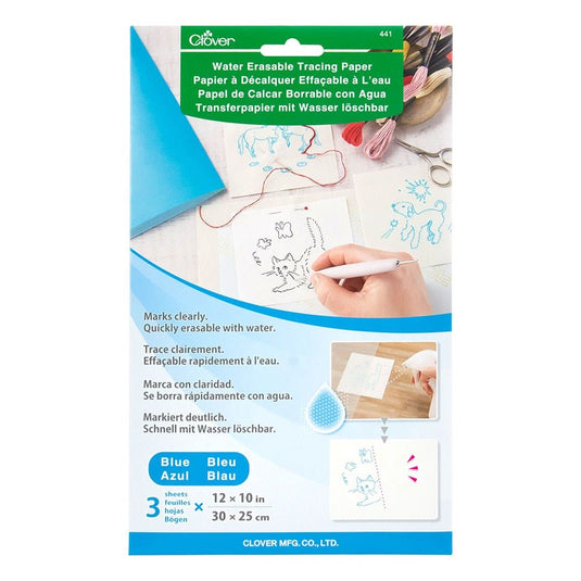 Clover Water Erasable Tracing Paper - Blue