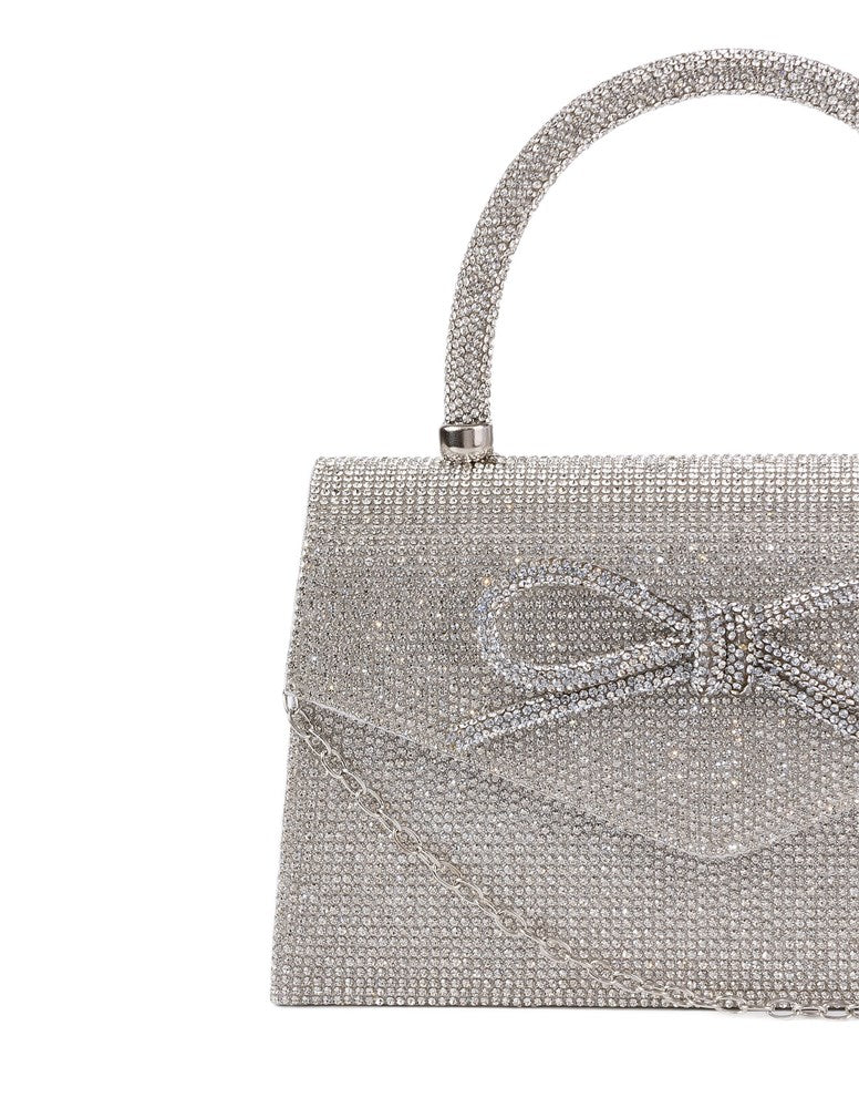 Load image into Gallery viewer, Gregory Ladner Womens Crystal Bow Top Handle Bag

