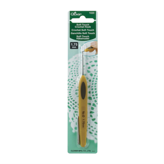 Clover Crochet Hook Soft Touch Steel 1.75mm