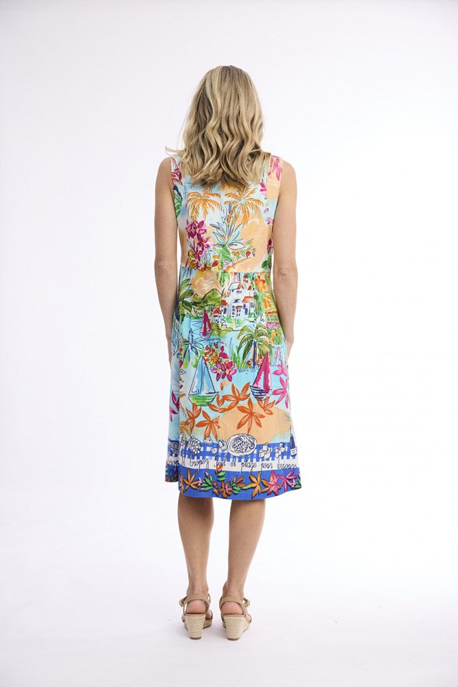 Load image into Gallery viewer, Orientique Womens Nice Dress Sleeveless Pleated
