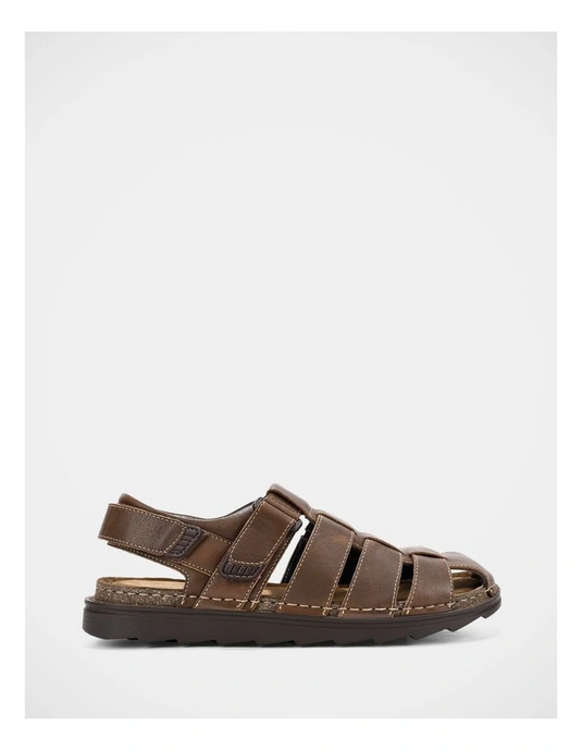 Hush Puppies Mens Invicta Sandals - Cognac