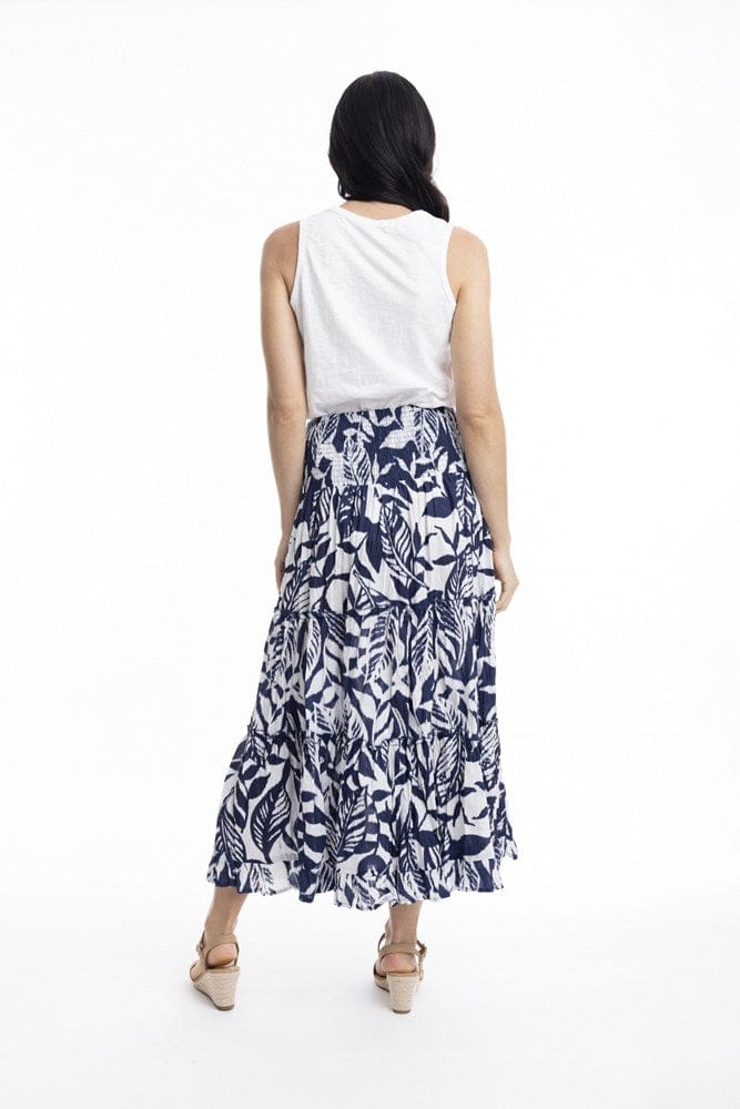 Load image into Gallery viewer, Orientique Womens Hayman Navy Skirt
