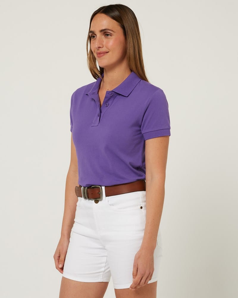 Load image into Gallery viewer, Pilbara Womens Classic Cotton Polo - Passion Flower
