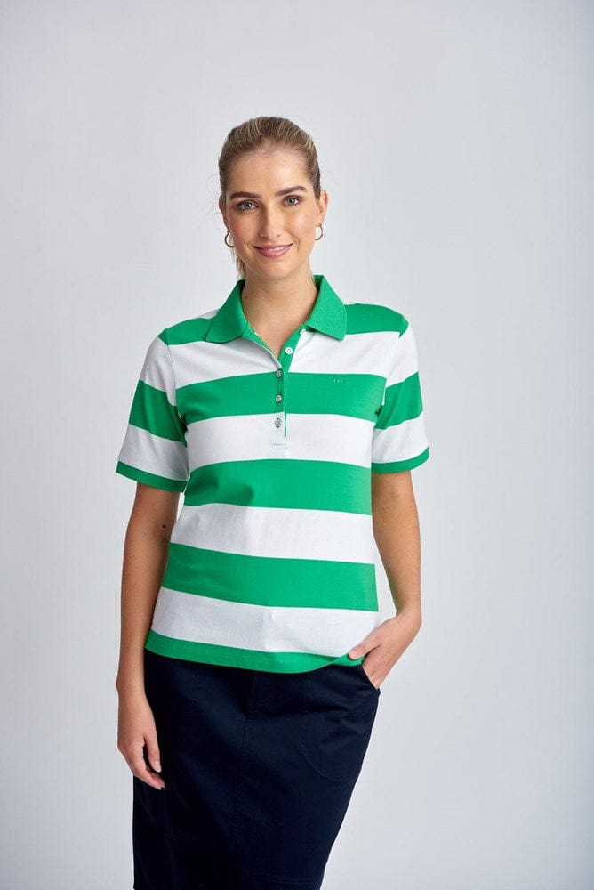 Load image into Gallery viewer, Goondiwindi Cotton Womens Stripe Polo
