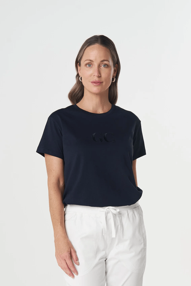 Load image into Gallery viewer, Goondiwindi Cotton GC Logo Tee - Navy
