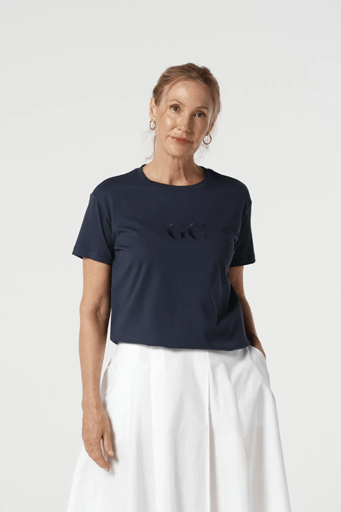 Load image into Gallery viewer, Goondiwindi Cotton GC Logo Tee - Navy

