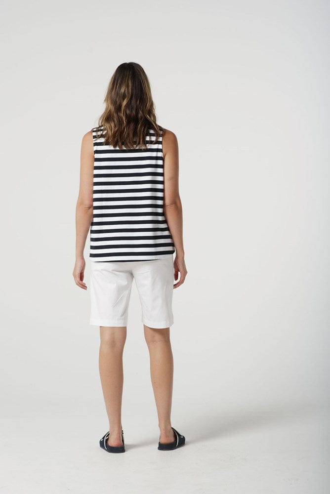Load image into Gallery viewer, Goondiwindi Cotton Womens Sleeveless Stripe Polo
