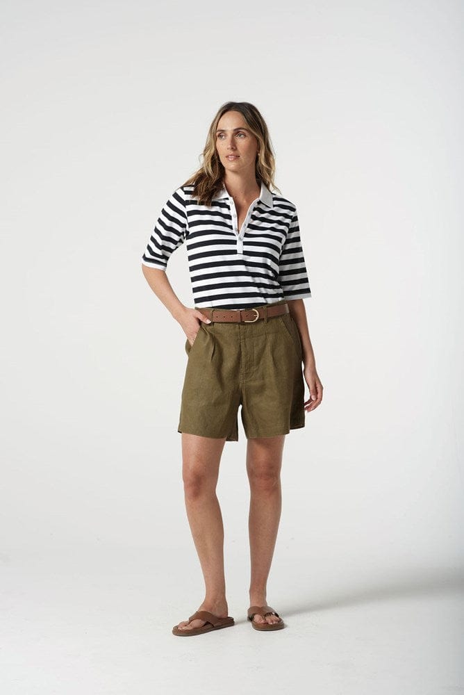 Load image into Gallery viewer, Goondiwindi Cotton Womens 3/4 Sleeve Stripe Polo
