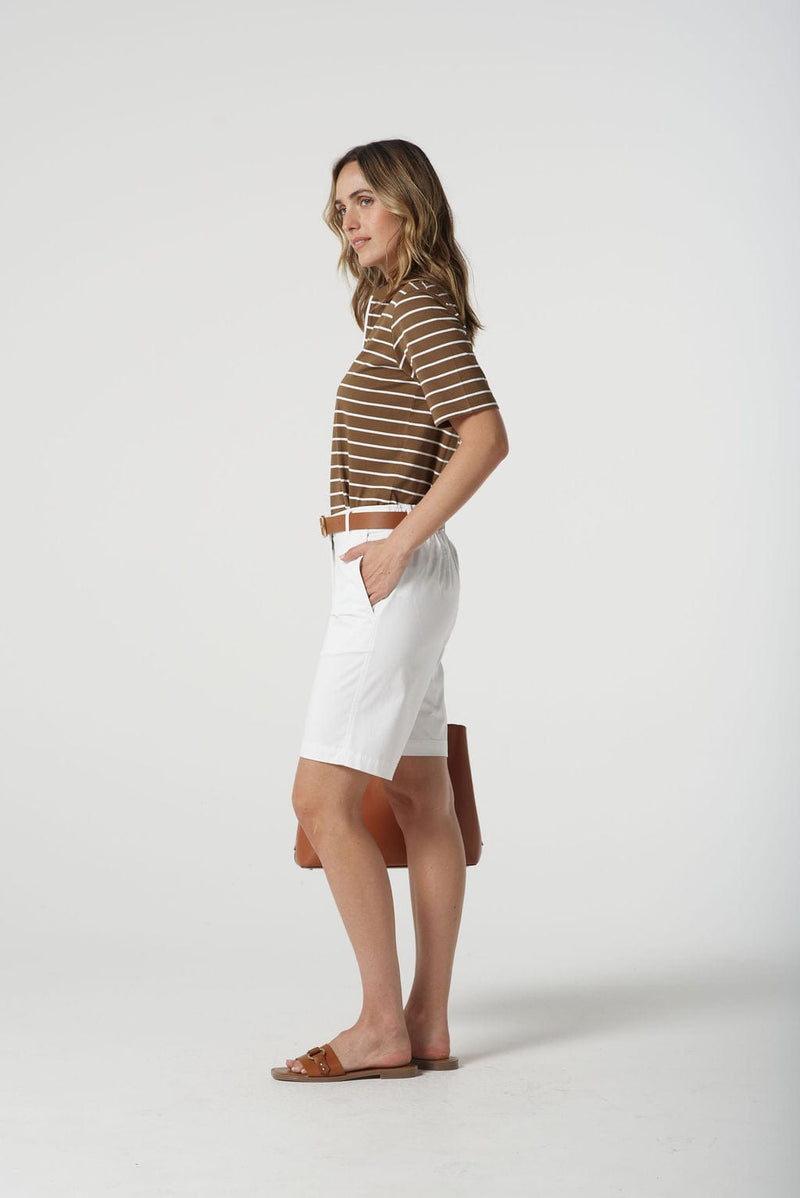 Load image into Gallery viewer, Goondiwindi Cotton Womens Polo Stripe Zip Neck Shirt
