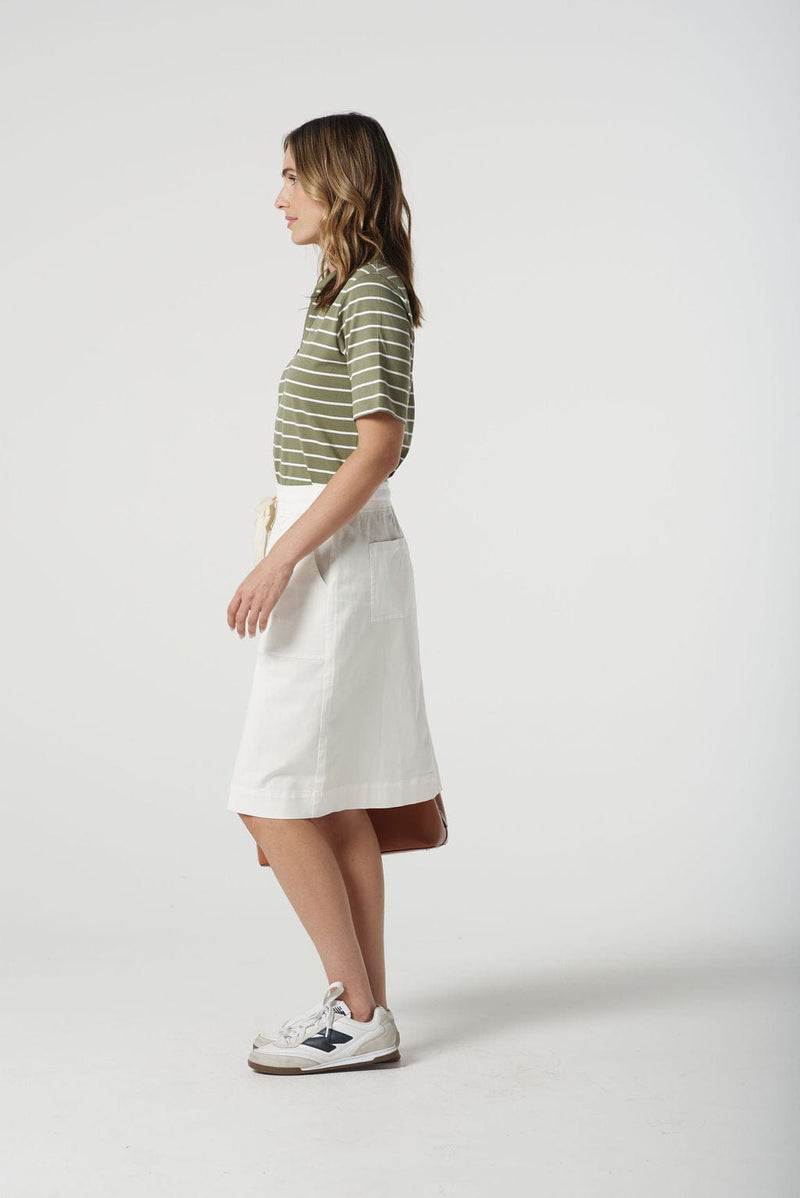 Load image into Gallery viewer, Goondiwindi Cotton Womens Polo Stripe Zip Neck Shirt
