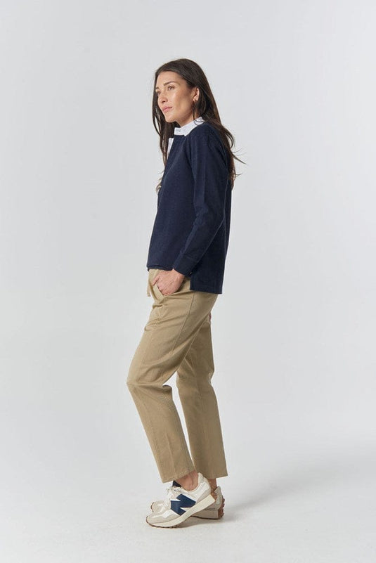 Goondiwindi Cotton Womens The Traditional Cotton Rugby - Dark Navy