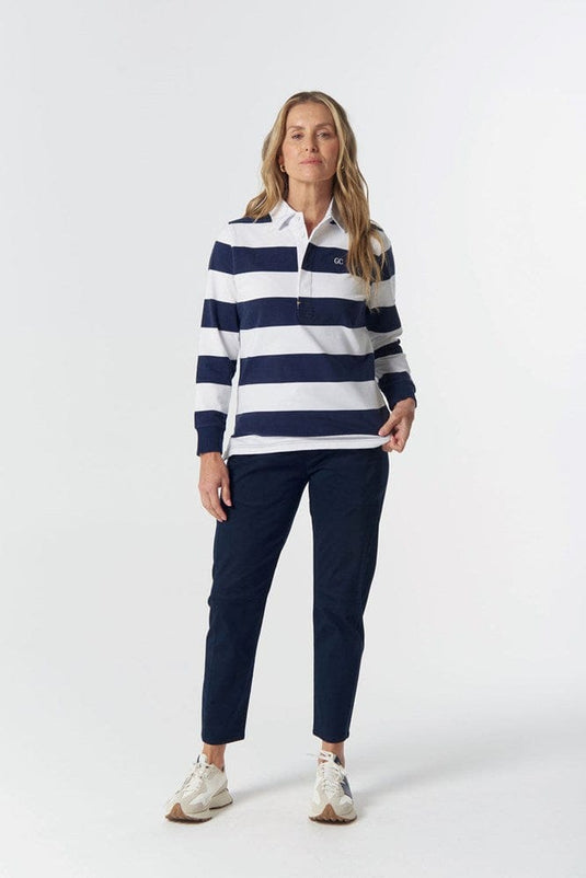 Goondiwindi Cotton Womens The Original Cotton Rugby - Dark Navy/White