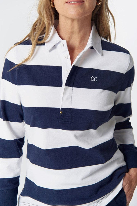 Goondiwindi Cotton Womens The Original Cotton Rugby - Dark Navy/White