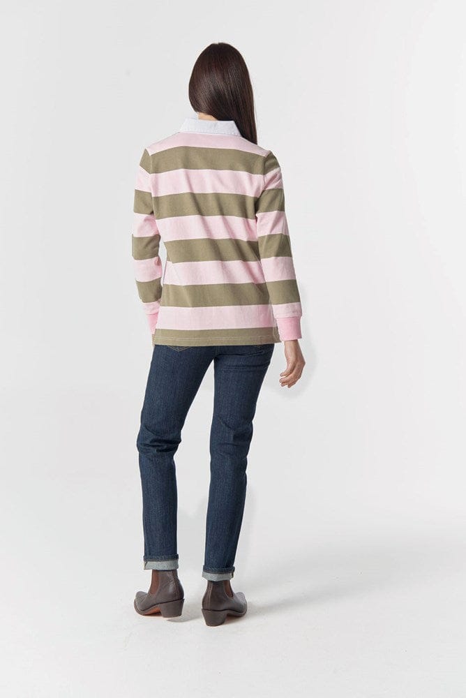 Load image into Gallery viewer, Goondiwindi Cotton Womens The Original Cotton Rugby - Pink A Boo/Sage
