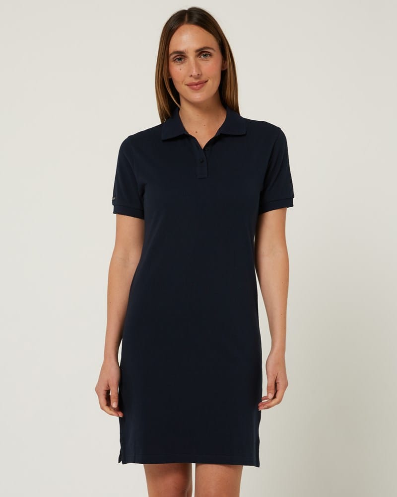 Load image into Gallery viewer, Pilbara Womens Madeline Classic Cotton Polo Dress - French Navy
