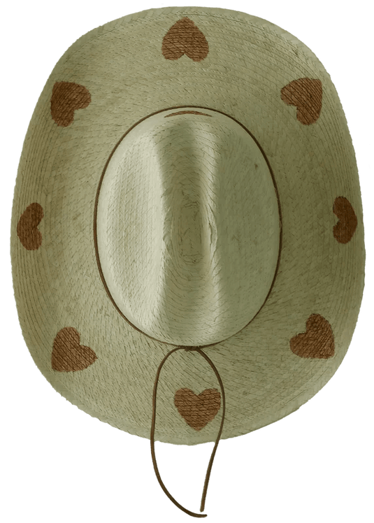 Sunbody Kids Cattleman Hat - Brown Hearts