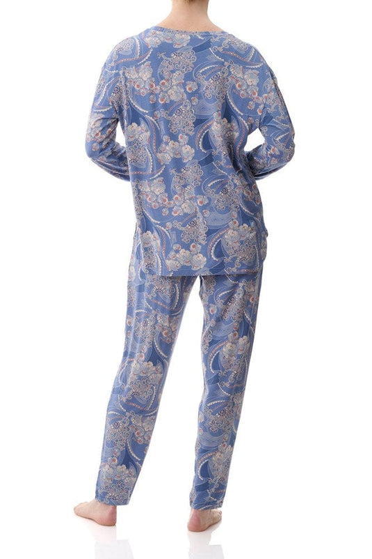 Givoni Womens Long Pyjama With Shirred Cuffs