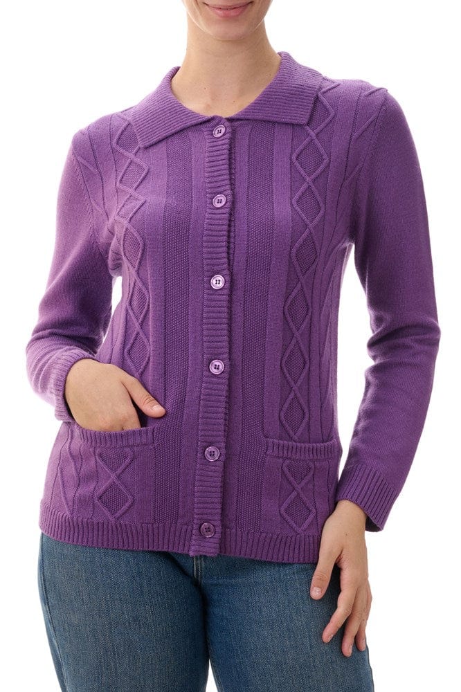 Load image into Gallery viewer, Slade Womens Collared Cable Front Cardigan
