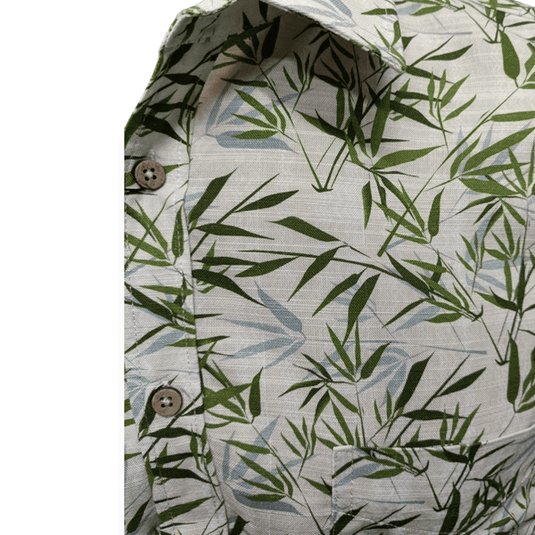 Cipollini Gold Mens Bamboo Short Sleeve Shirt - Bamboo Print