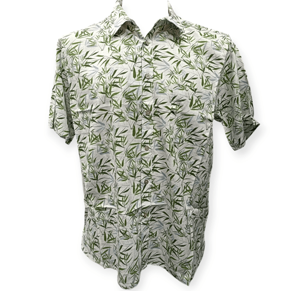 Load image into Gallery viewer, Cipollini Gold Mens Bamboo Short Sleeve Shirt - Bamboo Print
