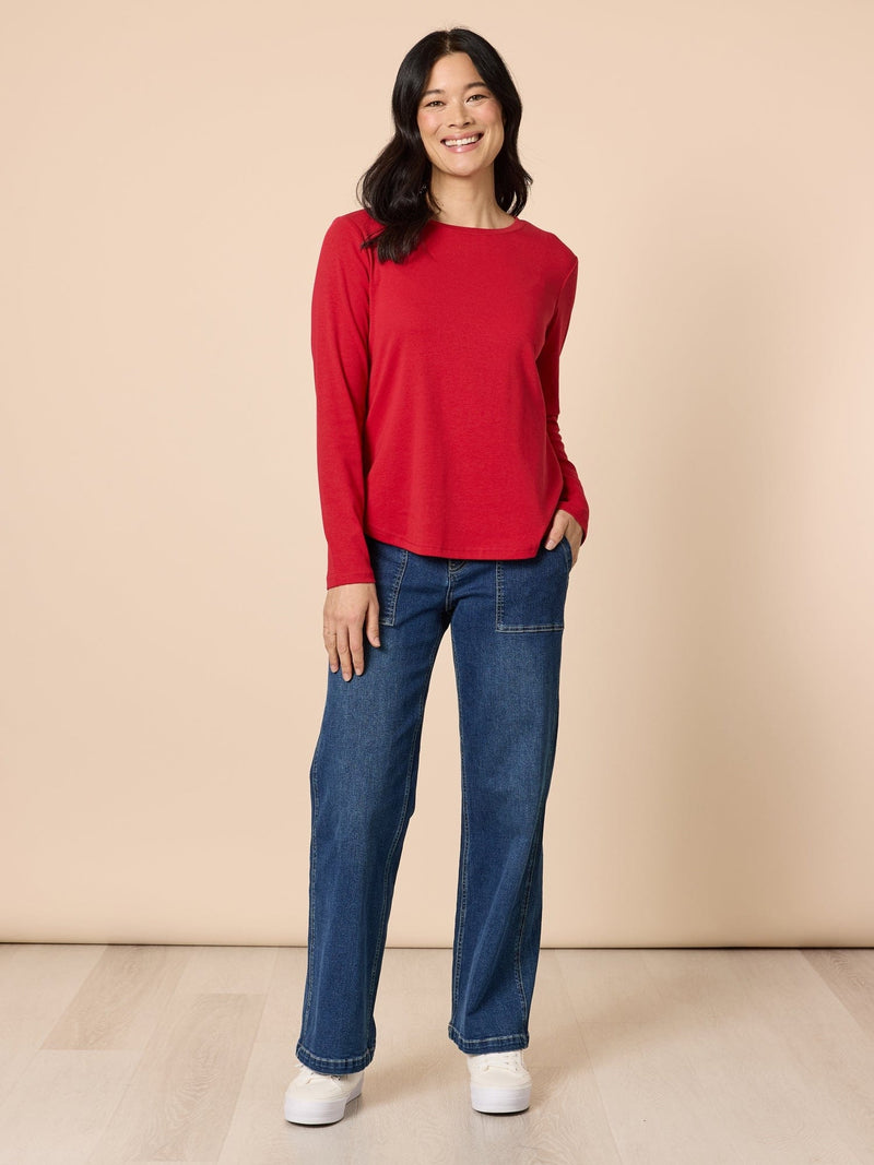 Load image into Gallery viewer, Gordon Smith Heritage Long Sleeve Top - Red

