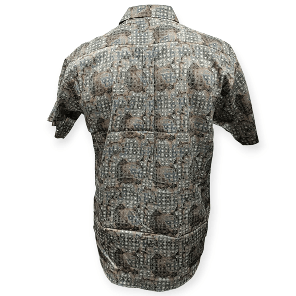 Load image into Gallery viewer, Cipollini Gold Mens Swiss Cotton Short Sleeve Shirt - Digital Gold
