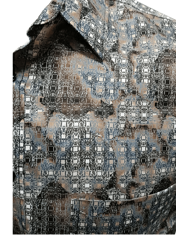 Load image into Gallery viewer, Cipollini Gold Mens Swiss Cotton Short Sleeve Shirt - Digital Gold
