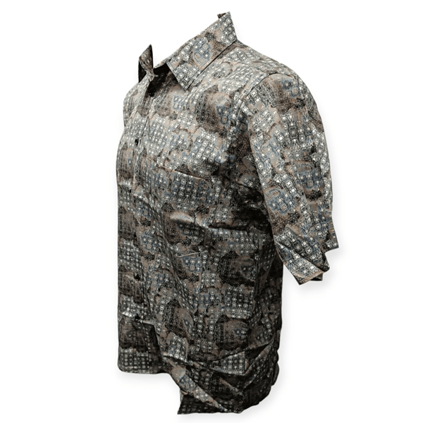 Load image into Gallery viewer, Cipollini Gold Mens Swiss Cotton Short Sleeve Shirt - Digital Gold
