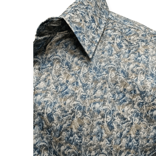 Load image into Gallery viewer, Cipollini Gold Mens Swiss Cotton Short Sleeve Shirt - Ocean
