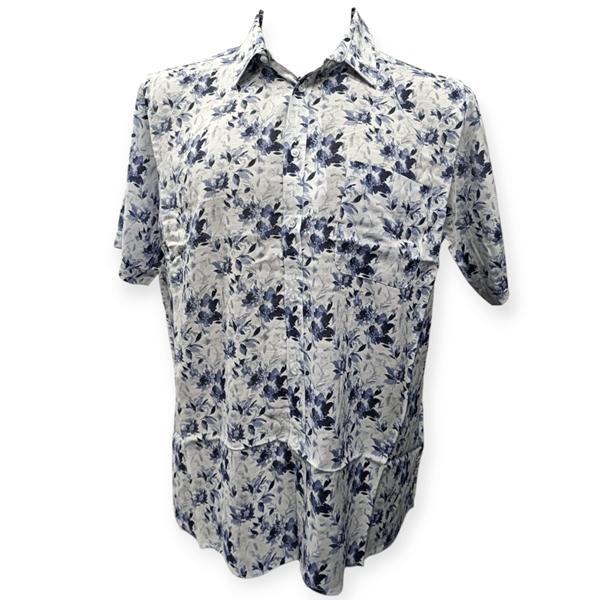 Load image into Gallery viewer, Cipollini Gold Mens Linen/Bamboo Short Sleeve Shirt - Floral Ink
