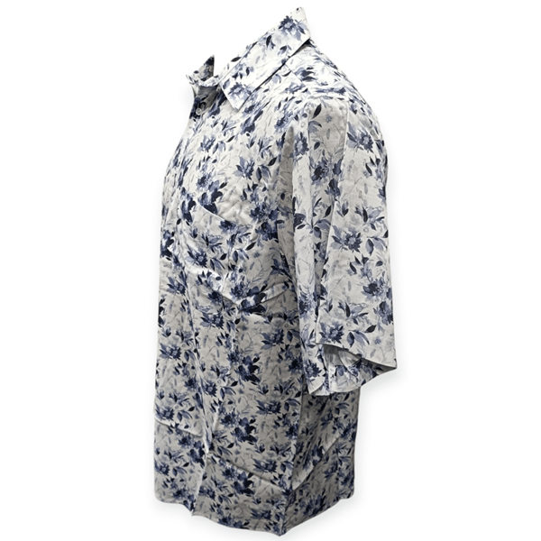 Load image into Gallery viewer, Cipollini Gold Mens Linen/Bamboo Short Sleeve Shirt - Floral Ink
