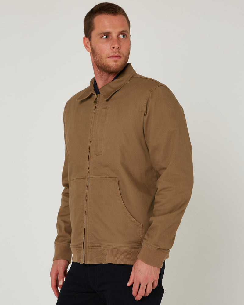 Load image into Gallery viewer, Pilbara Mens Sherpa Bomber Jacket - Whisky
