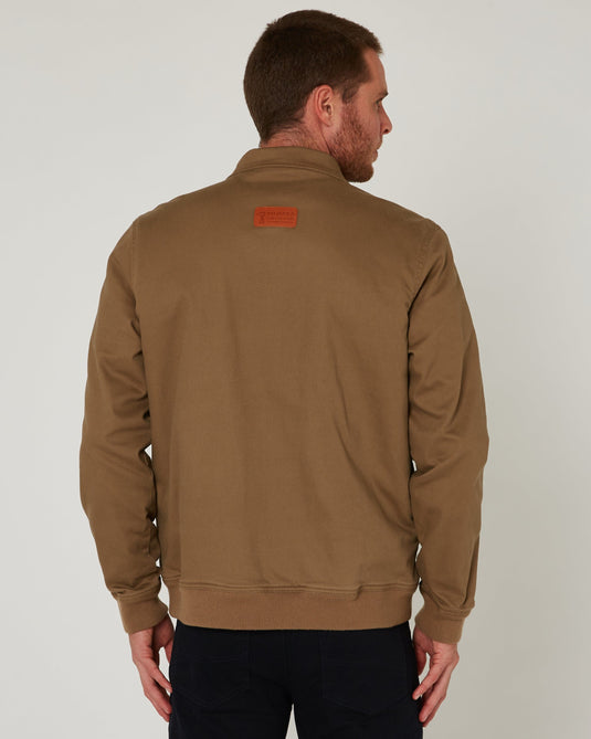 Pilbara Mens Sherpa Bomber Jacket - Whisky