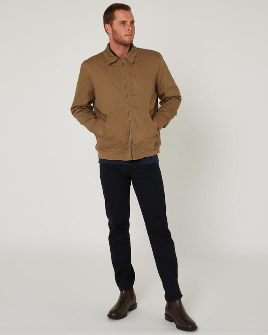 Pilbara Mens Sherpa Bomber Jacket - Whisky