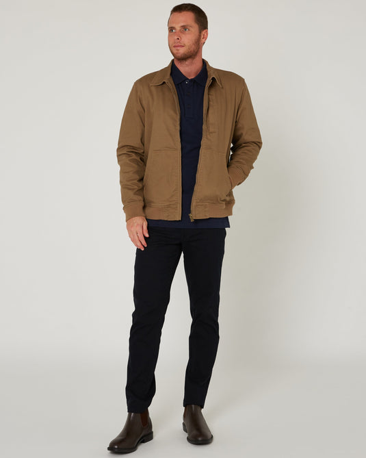 Pilbara Mens Sherpa Bomber Jacket - Whisky