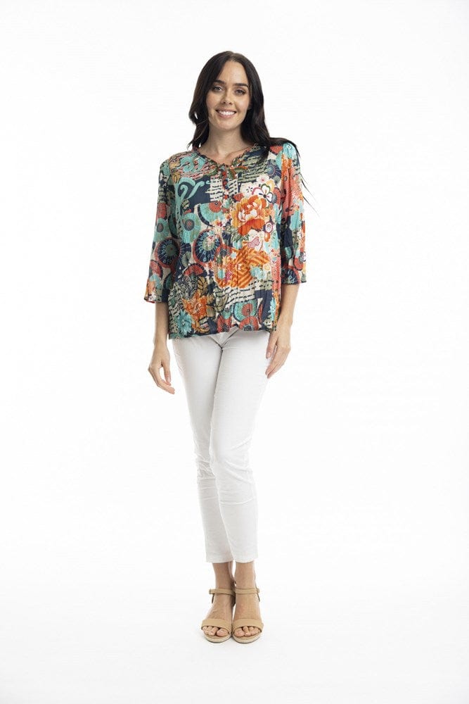 Load image into Gallery viewer, Orientique Womens Yakushima Top - Print
