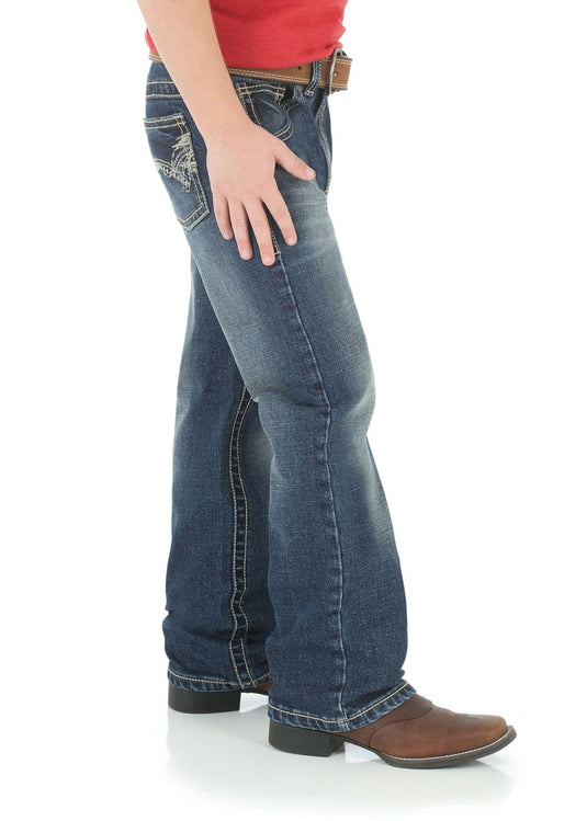 Wrangler Boys 42 Vintage Boot Cut Slim Fit Jean