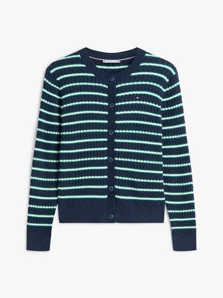 Tommy Hilfiger Womens Cotton Cable Cardigan