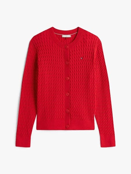 Tommy Hilfiger Womens Cotton Cable Cardigan