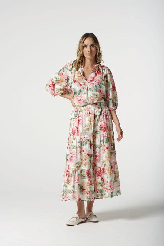 Goondiwindi Cotton Womens Floral Peasant Top