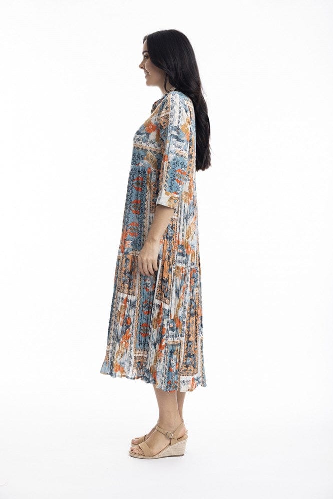 Load image into Gallery viewer, Orientique Kaual Dress Midi Collar
