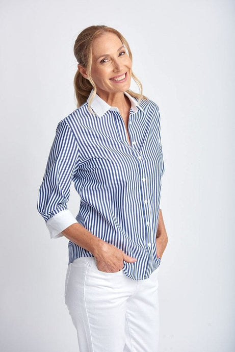 Goondiwindi Cotton Womens 3/4 Sleeve Stripe Shirt