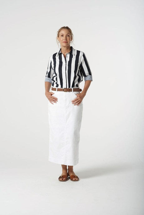 Goondiwindi Cotton Womens 3/4 Sleeve Thick Stripe Shirt
