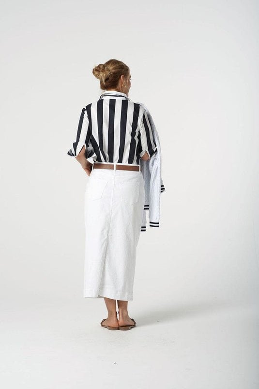 Goondiwindi Cotton Womens 3/4 Sleeve Thick Stripe Shirt