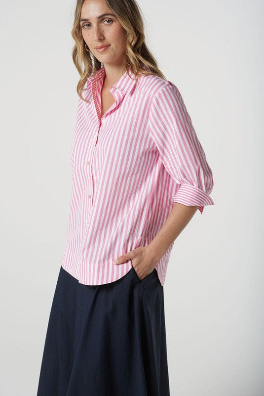 Goondiwindi Cotton Womens 3/4 Sleeve Stripe Shirt